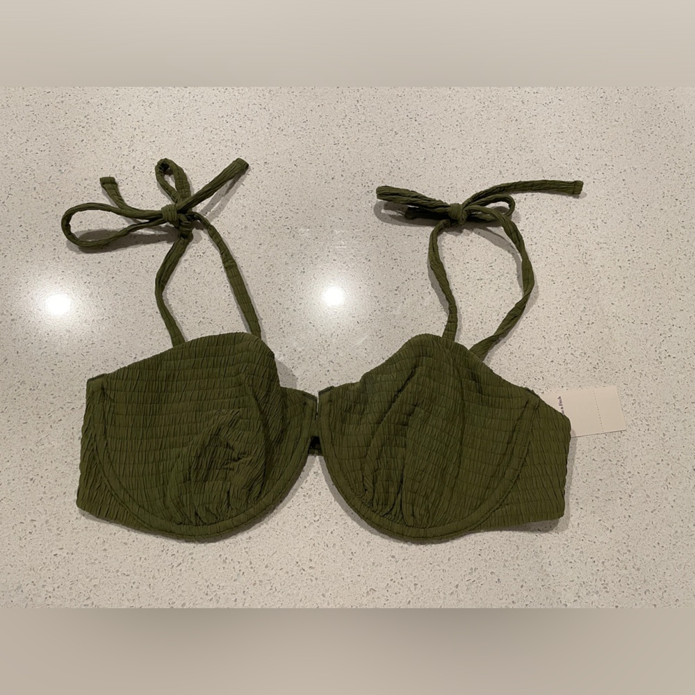 Abercrombie & Fitch Olive Bikini Top